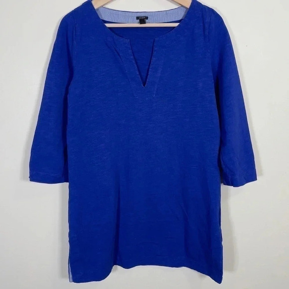 J.CREW | TUNIC DRESS IN ROYAL  BLUE - Picture 2 of 13